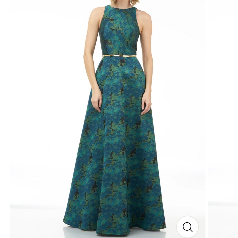 NWT Kay Unger “Charlotte” gown with belt